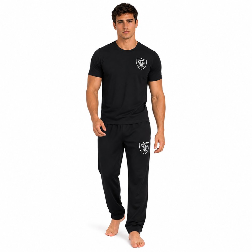Conjunto Pijama Las Vegas Raiders Pantalón negro y negro