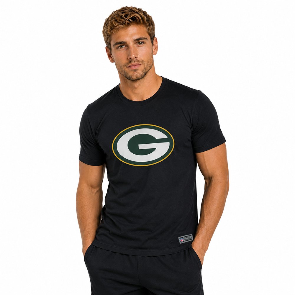 Playera Aficionado Green Bay Packers para Hombre negro