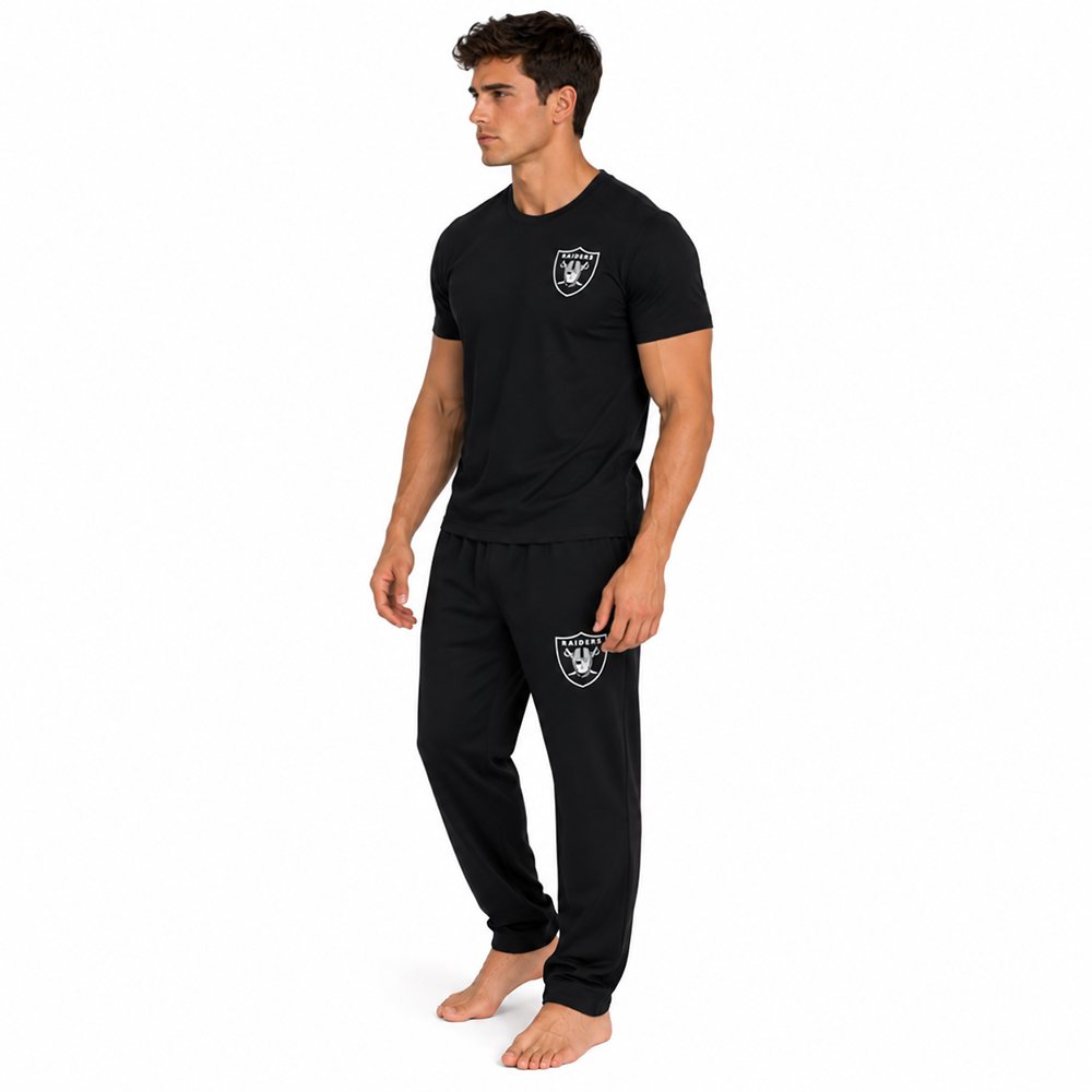 Conjunto Pijama Las Vegas Raiders Pantalón negro y negro