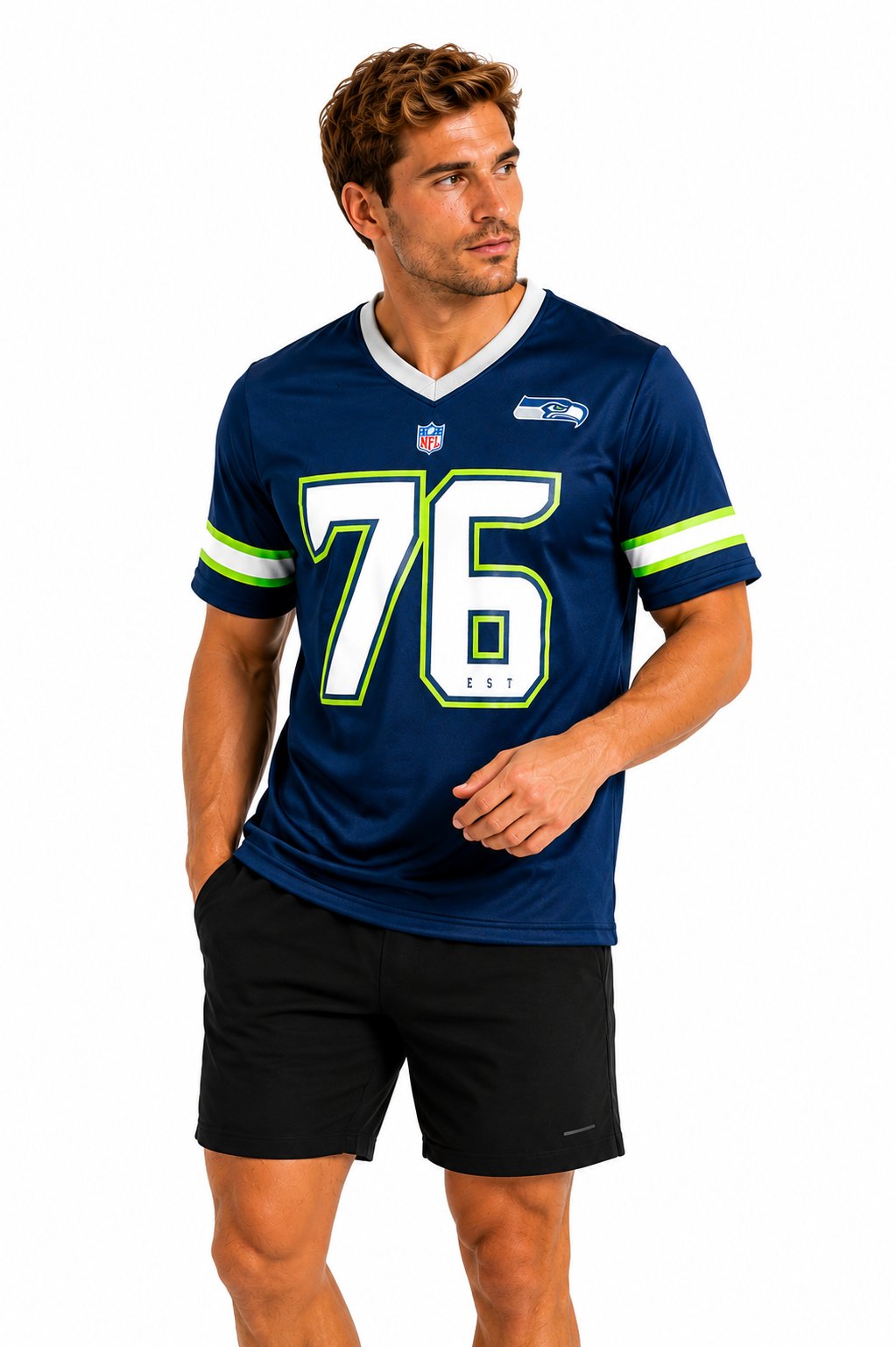 Playera Oficial Seattle Seahawks azul marino
