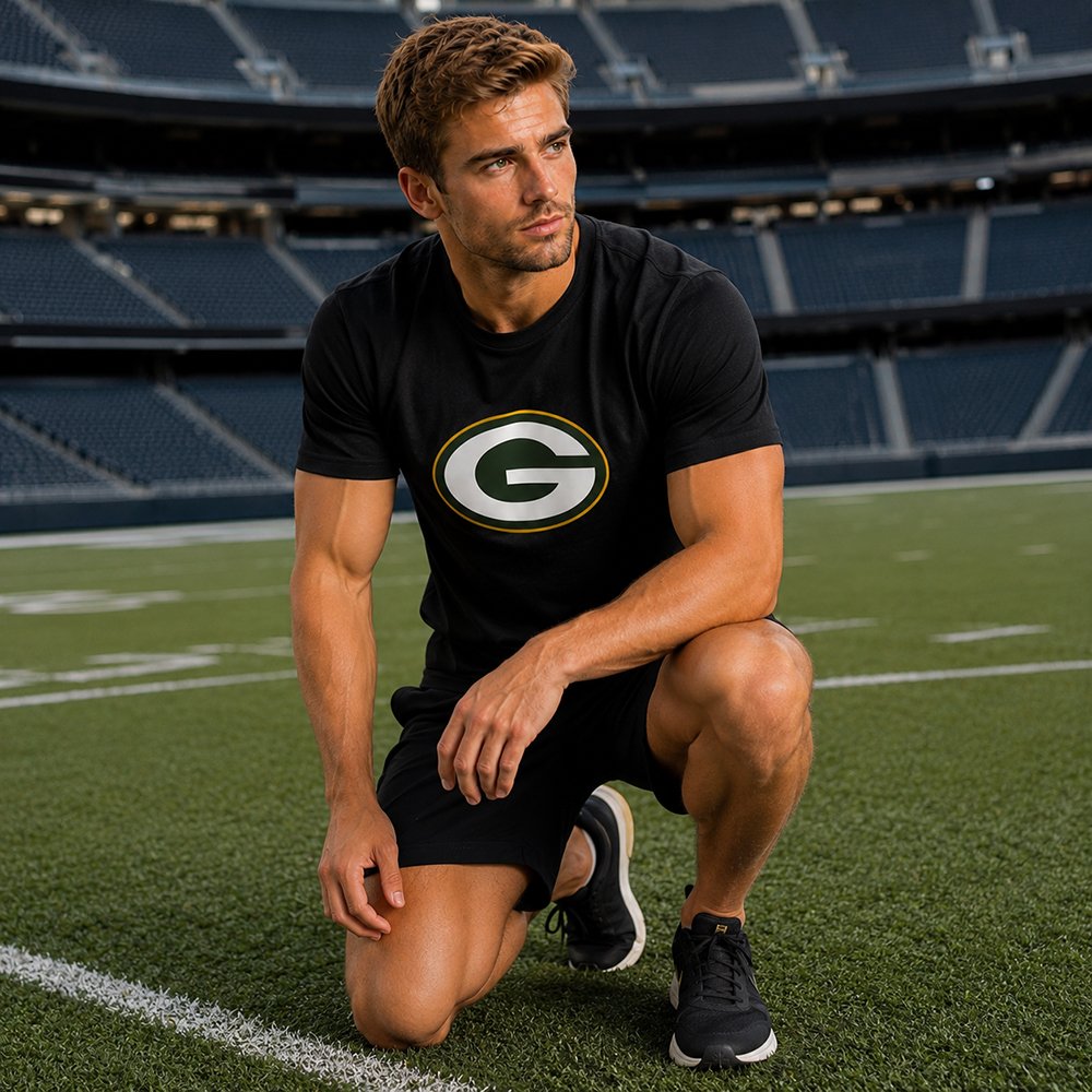 Playera Aficionado Green Bay Packers para Hombre negro