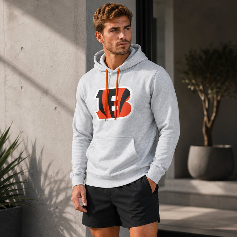 Sudadera Hoodie Cincinnati Bengals gris jaspe