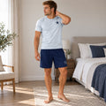 Conjunto Pijama Dallas Cowboys Short gris y azul