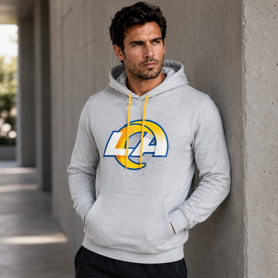 Sudadera Hoodie Los Angeles Rams gris jaspe
