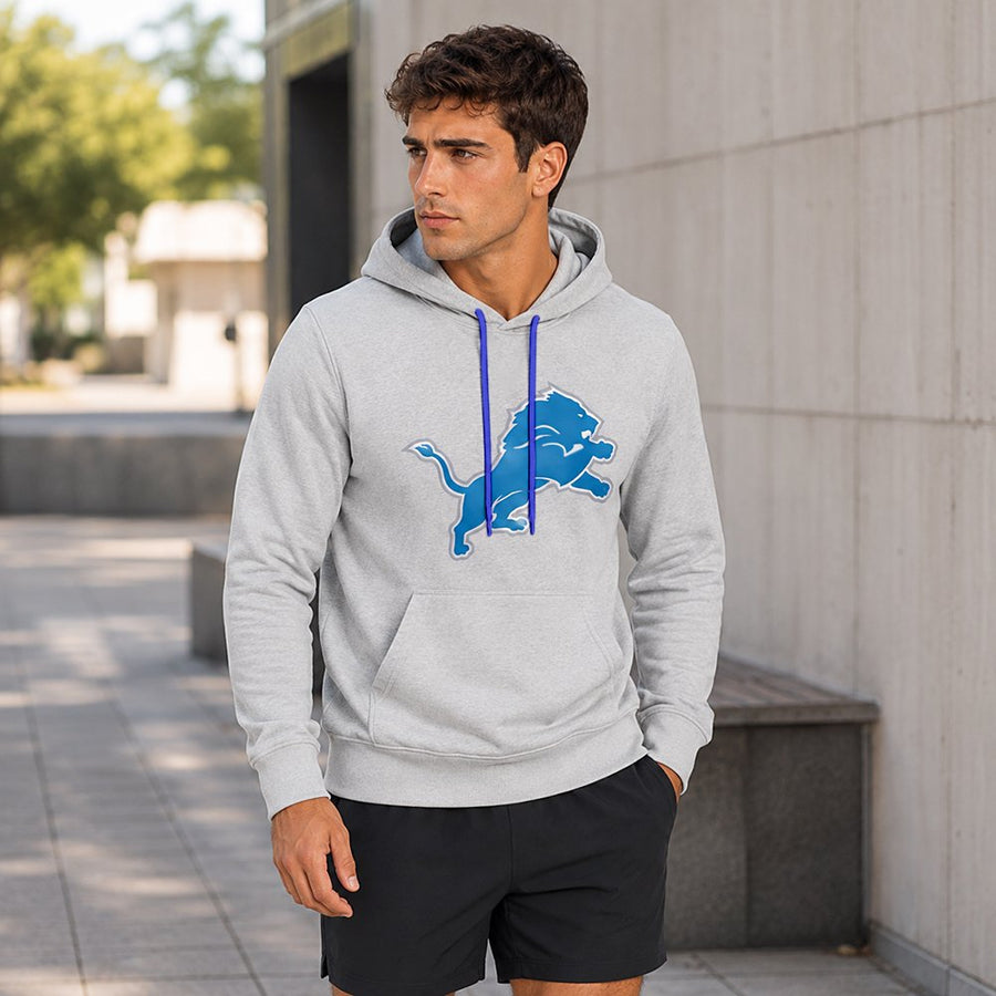 Sudadera Hoodie Detroit Lions gris jaspe