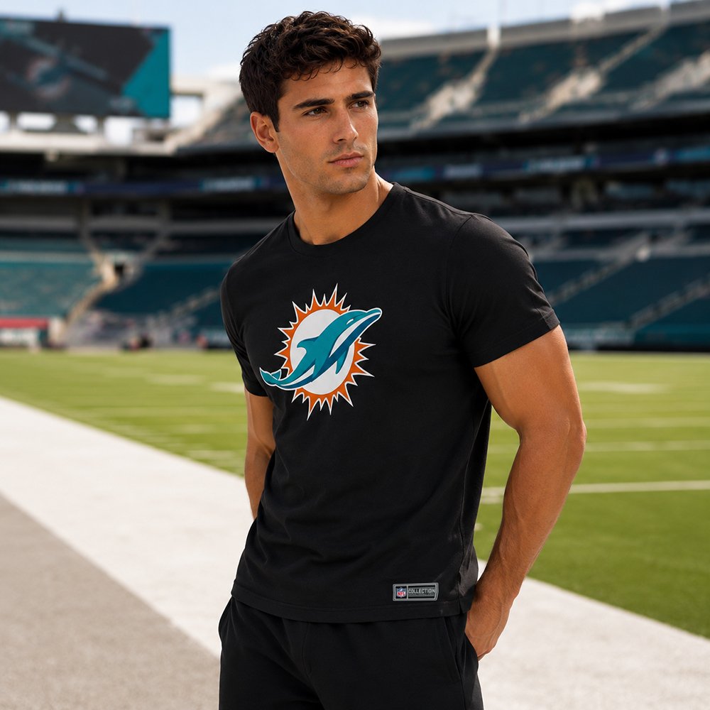 Playera Aficionado Miami Dolphins para Hombre negro