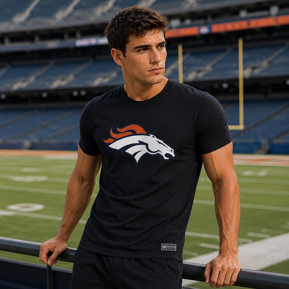 Playera Aficionado Denver Broncos para Hombre negro