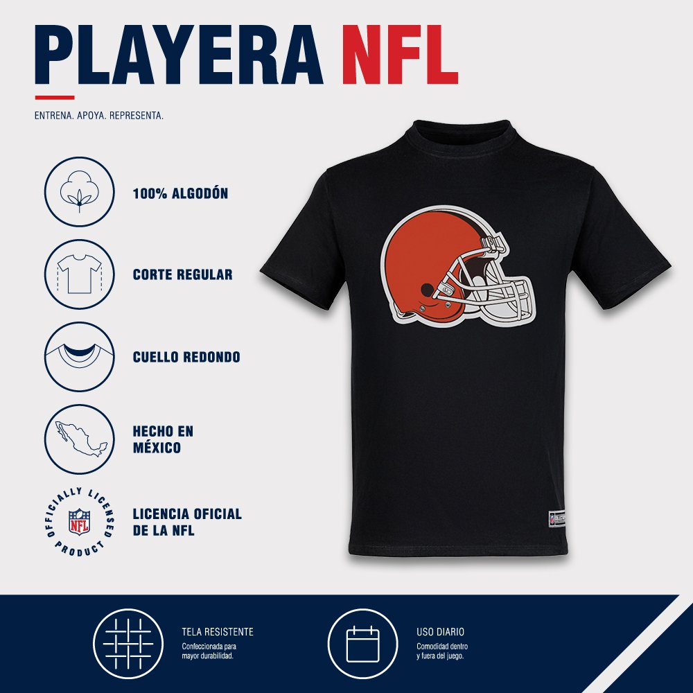 Playera Aficionado Cleveland Browns para Hombre negro