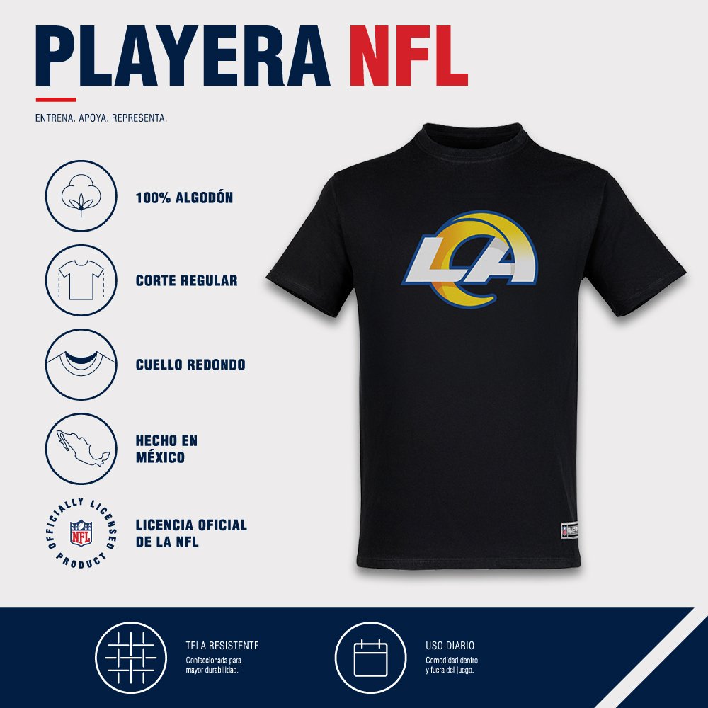 Playera Aficionado Los Angeles Rams para Hombre negro