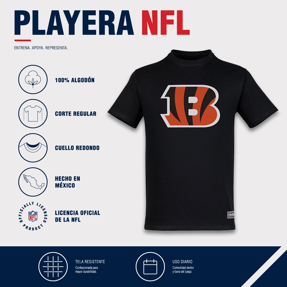 Playera Aficionado Cincinnati Bengals para Hombre negro