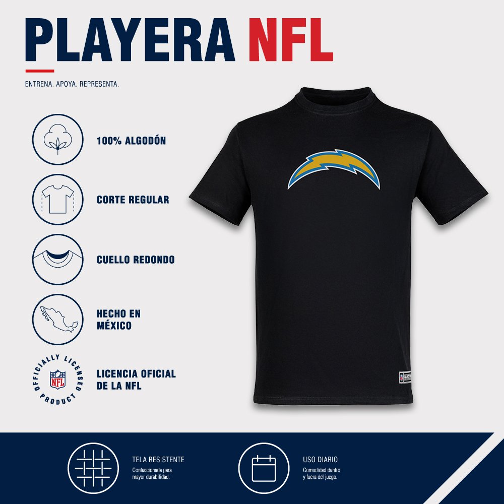 Playera Aficionado Los Angeles Chargers para Hombre negro