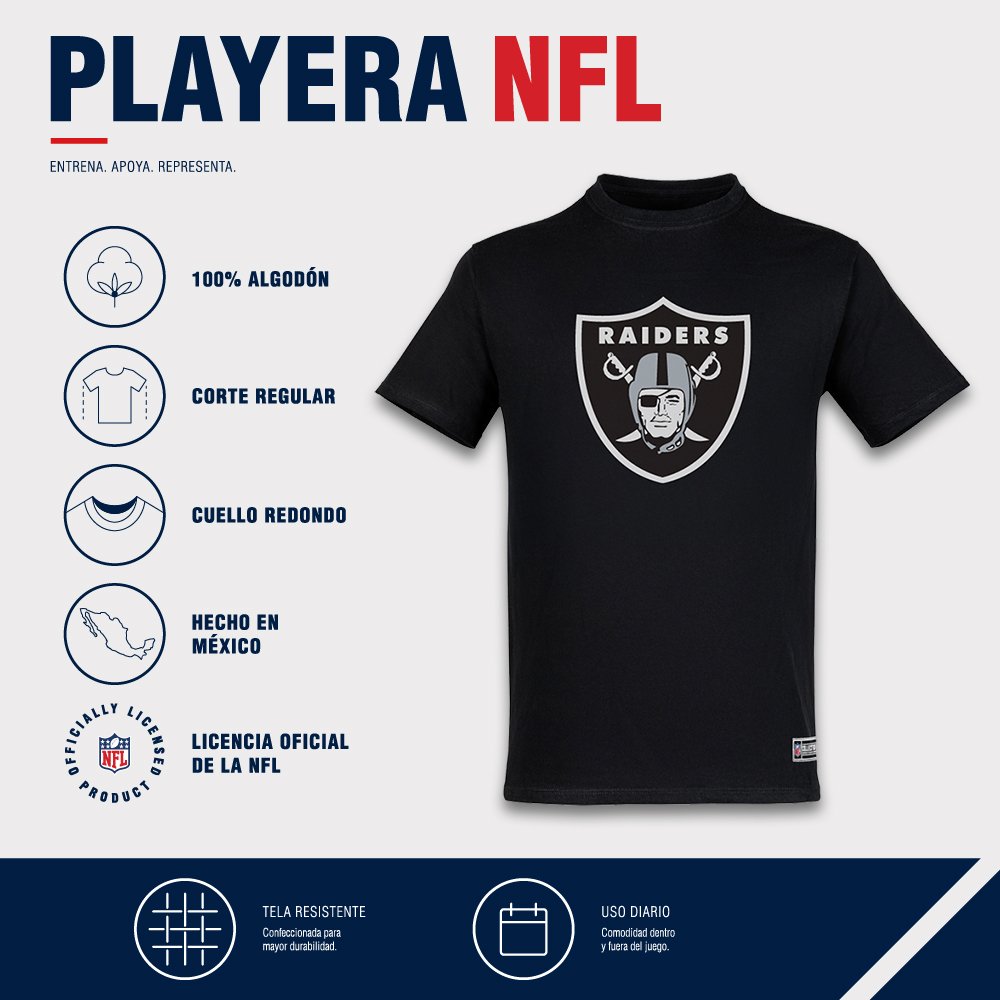 Playera Aficionado Las Vegas Raiders para Hombre negro