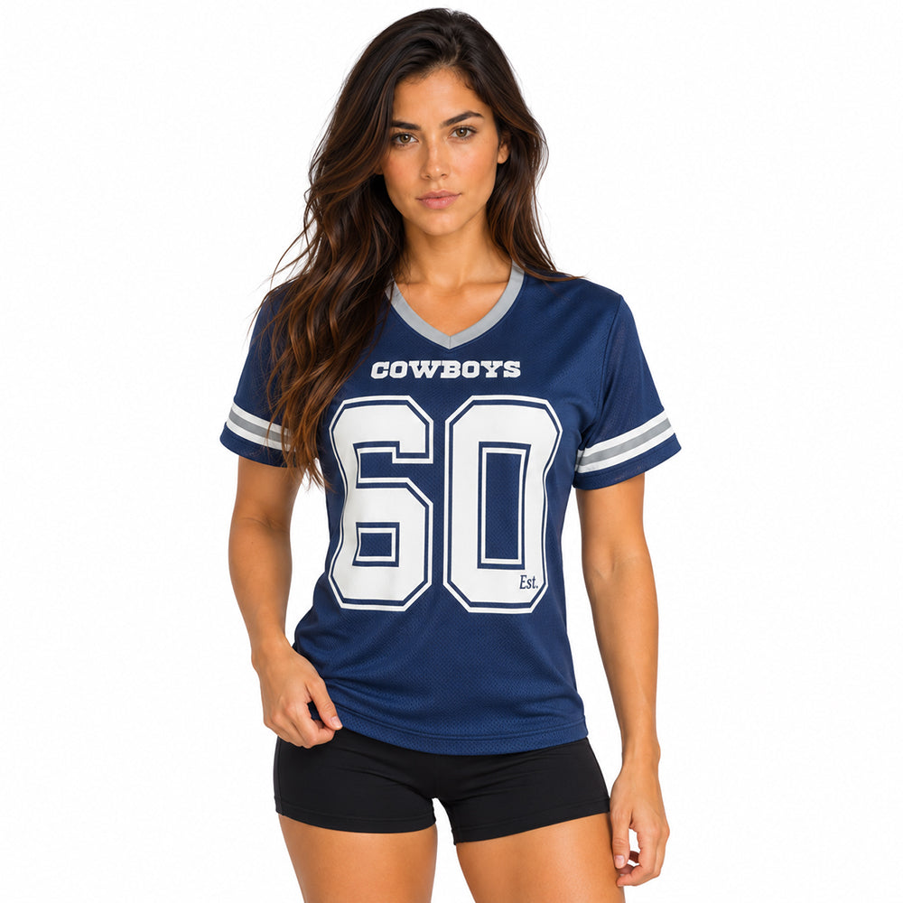 Playera Oficial Dallas Cowboys para Mujer azul marino