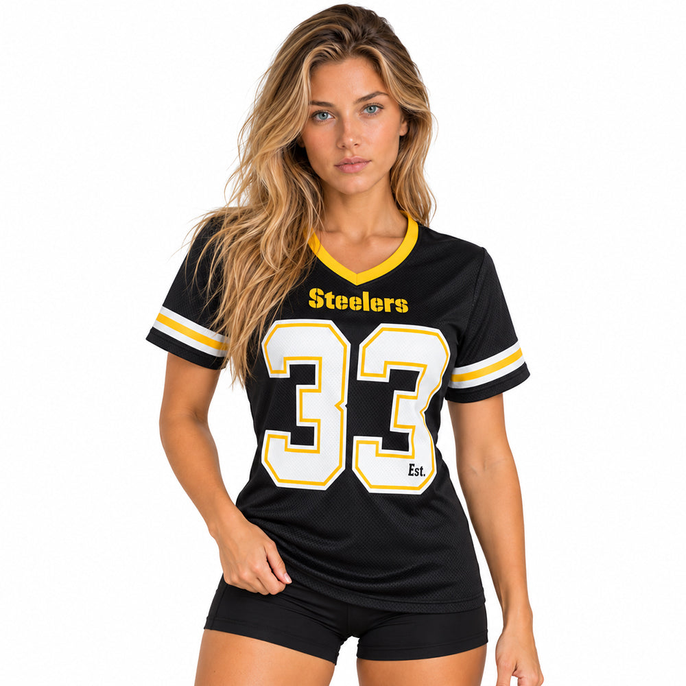 Playera Oficial Pittsburgh Steelers para Mujer negro