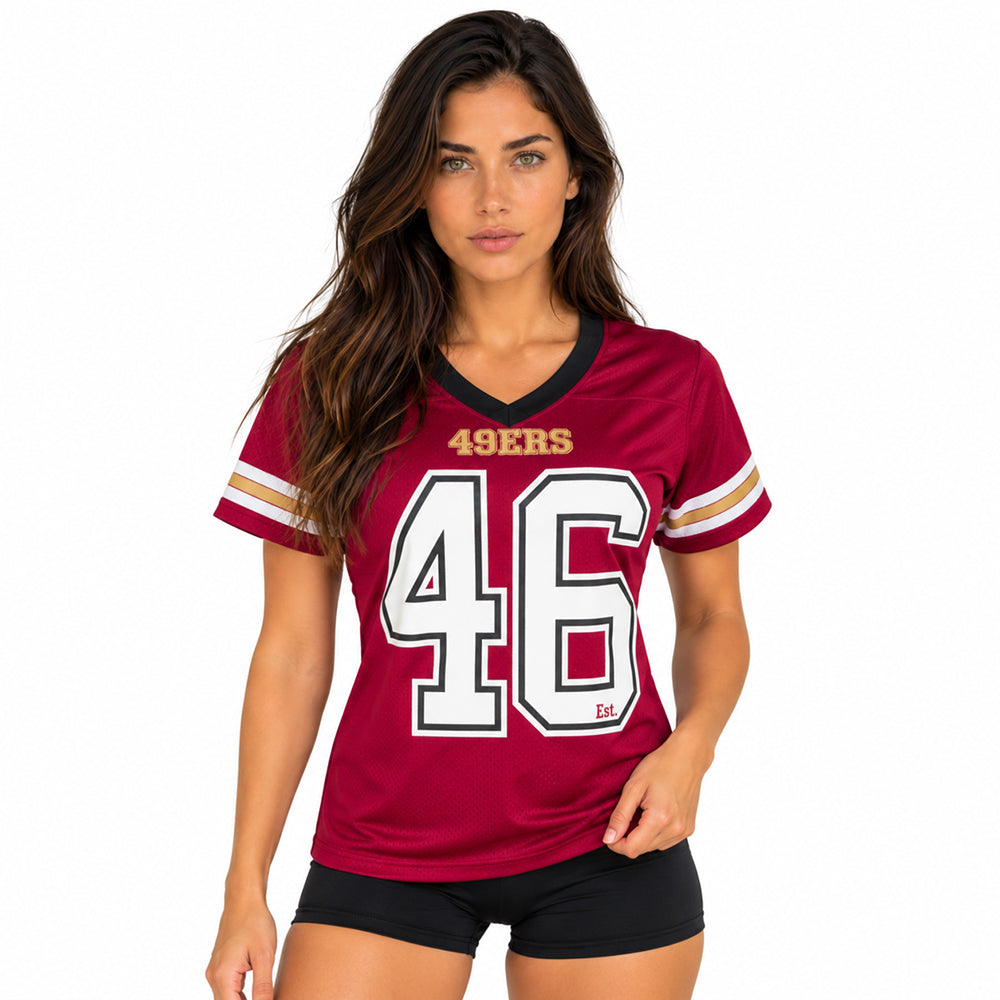 Playera Oficial San Francisco 49ers para Mujer rojo