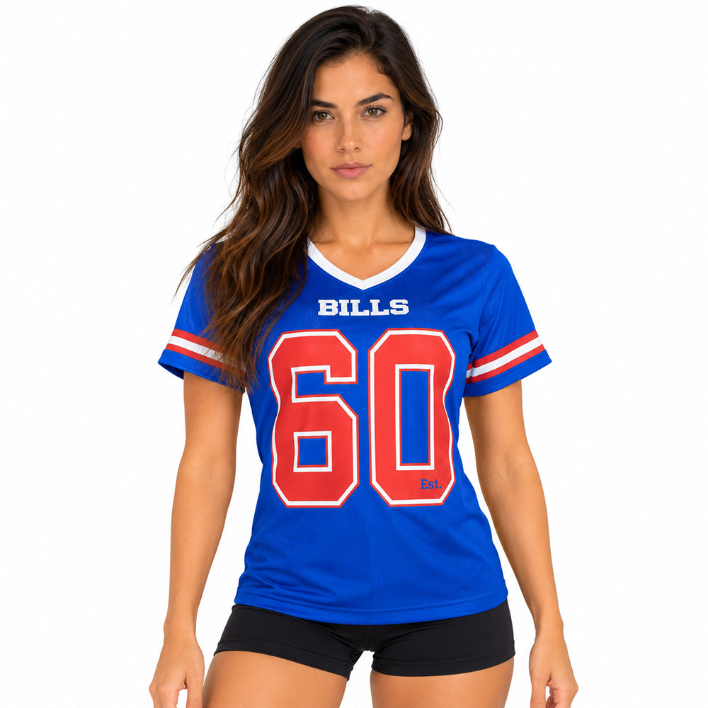 Playera Oficial Buffalo Bills para Mujer azul rey