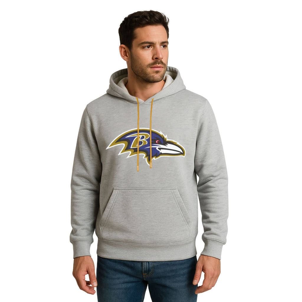 NFL Sudadera Hoodie Baltimore Ravens Gris para Hombre