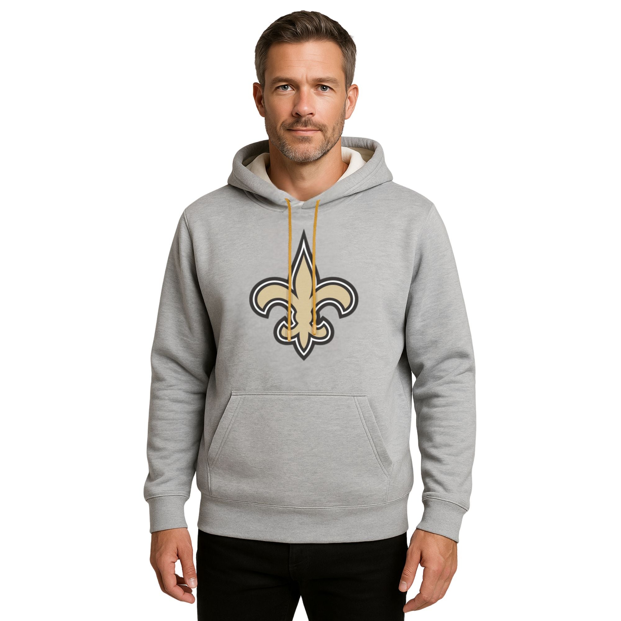 NFL Sudadera Hoodie New Orleans Saints Gris para Hombre