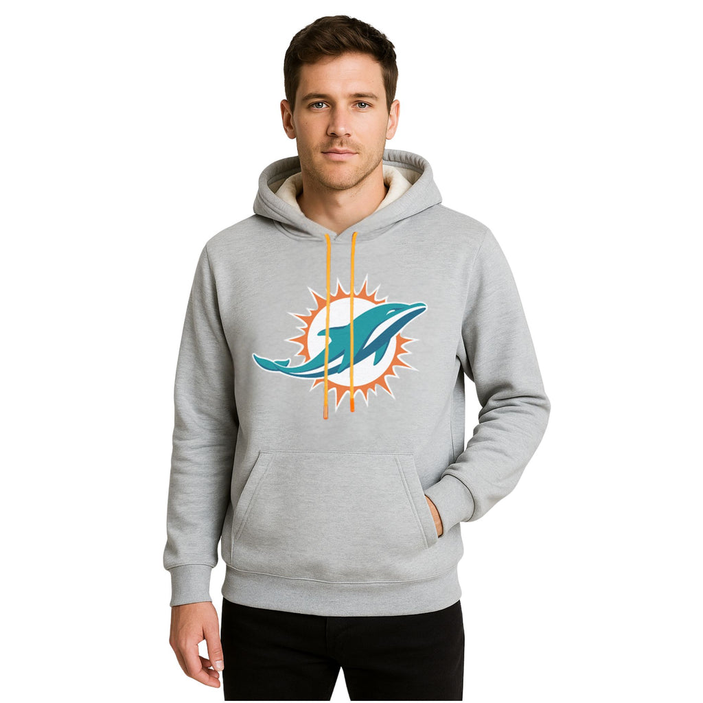 NFL Sudadera Hoodie Miami Dolphins Gris para Hombre