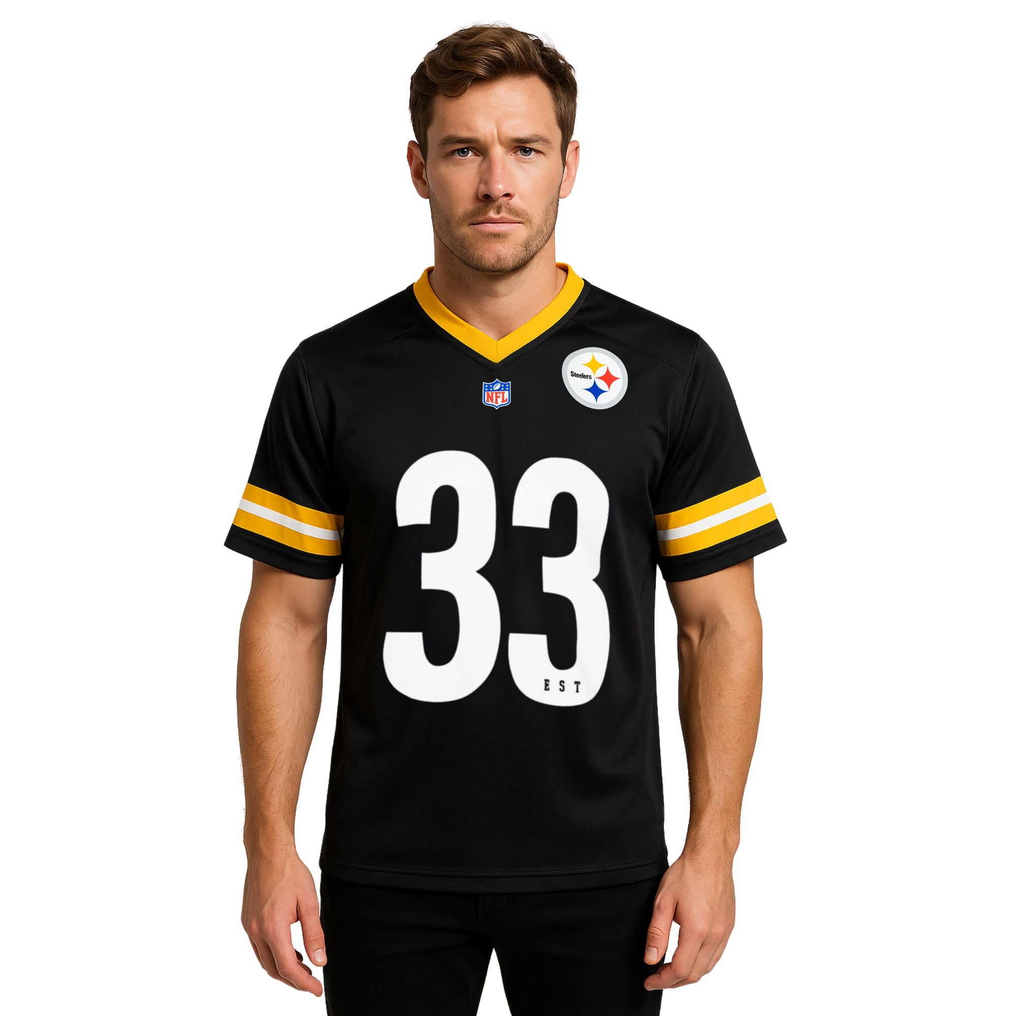 NFL Playera Oficial Pittsburgh Steelers Negro de Hombre