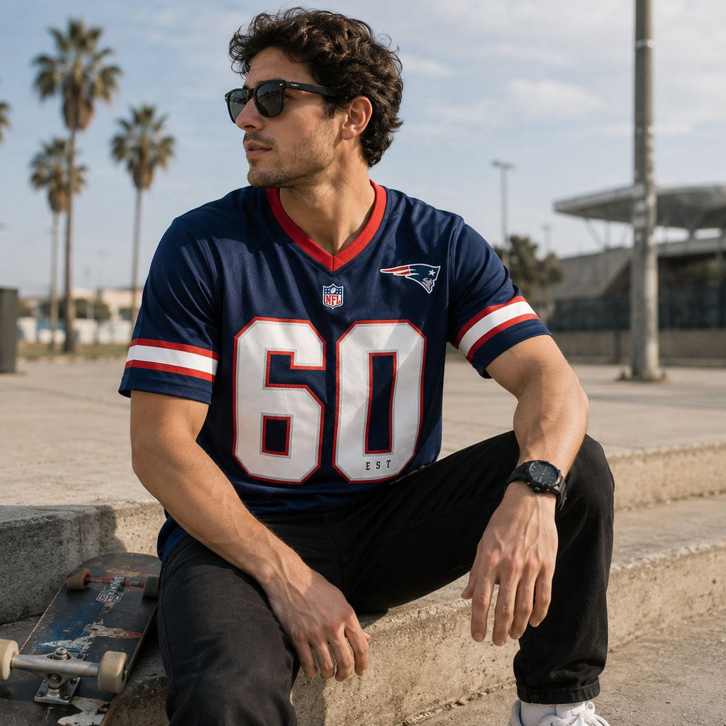 NFL Playera Oficial New England Patriots Marino de Hombre