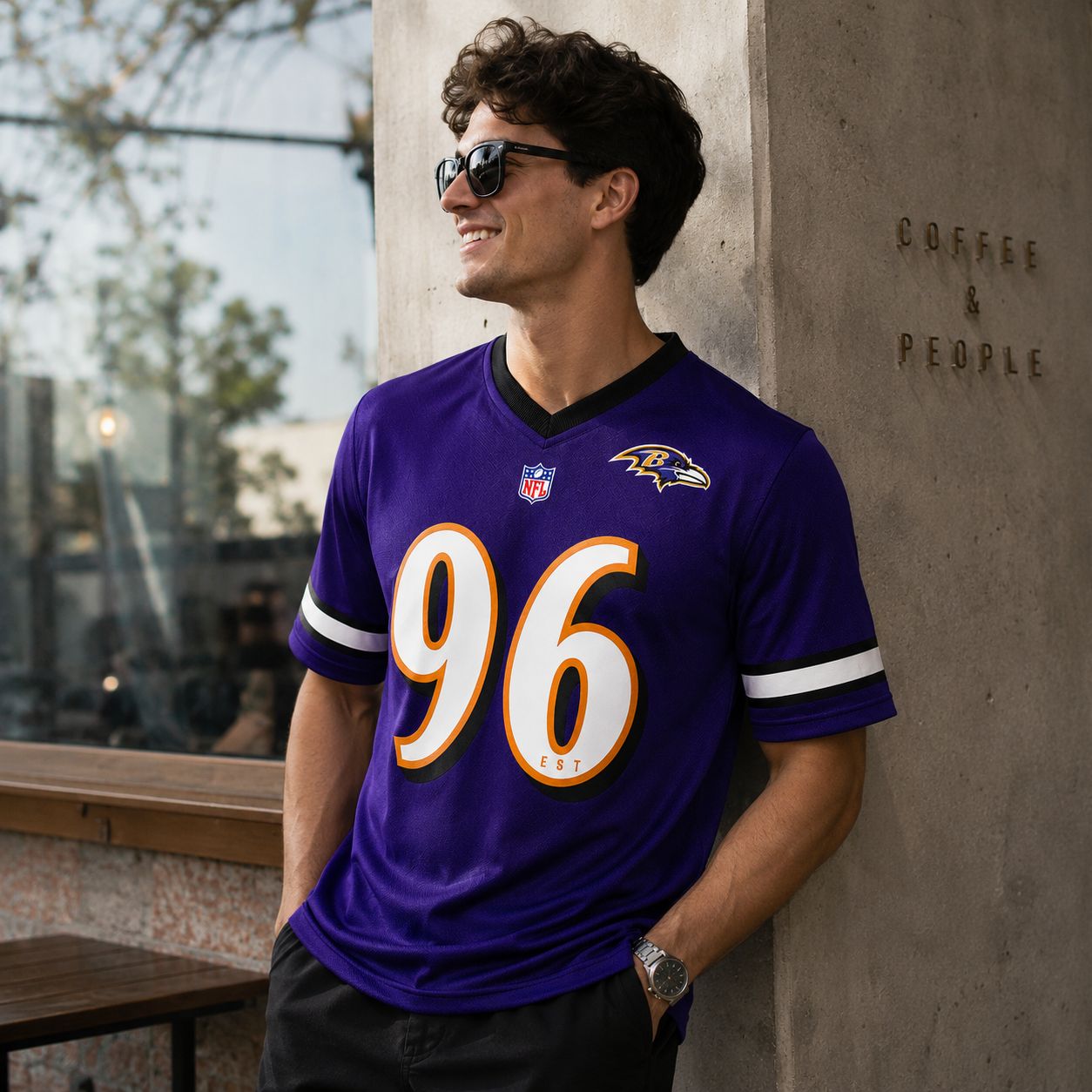 NFL Playera Oficial Baltimore Ravens Morado para Hombre