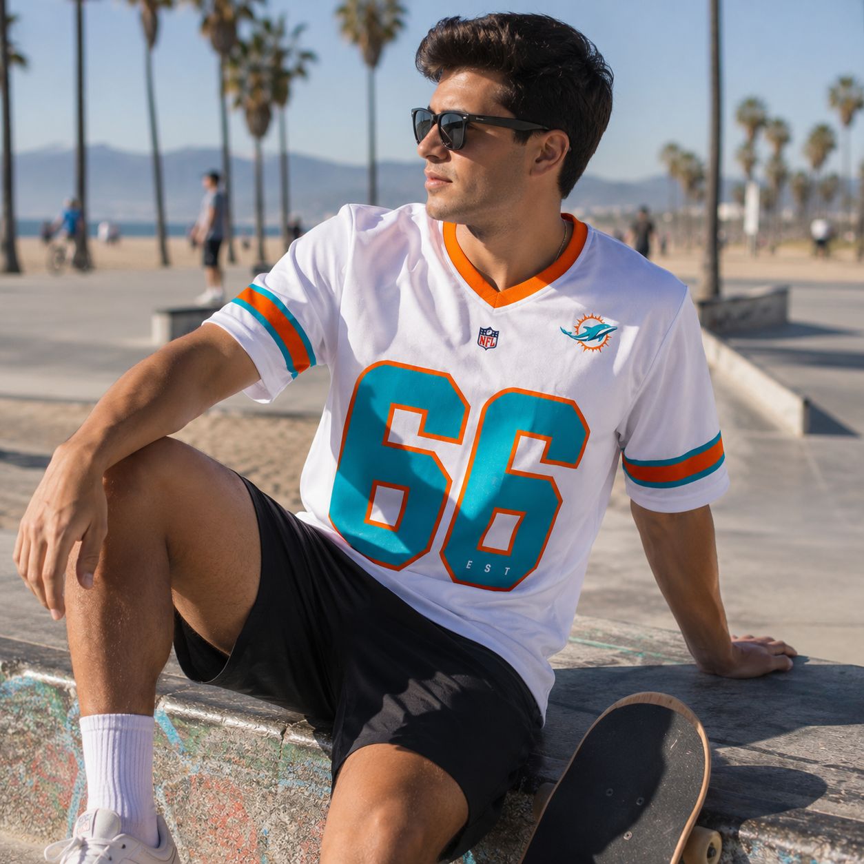 NFL Playera Oficial Miami Dolphins Blanco para Hombre