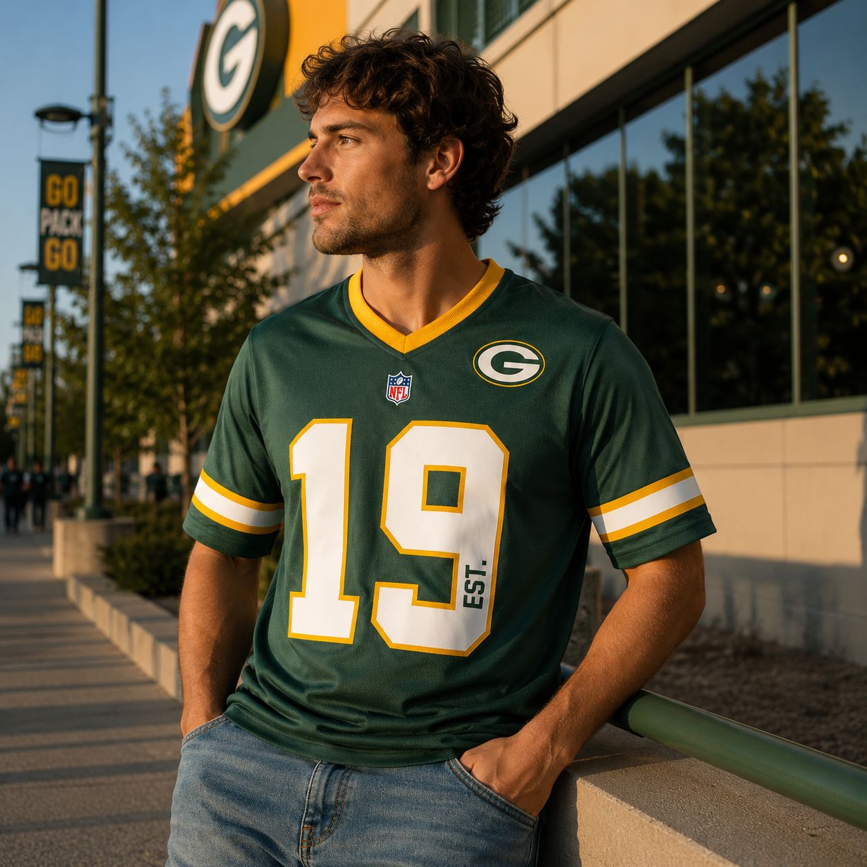 NFL Playera Oficial Green Bay Packers Verde para Hombre