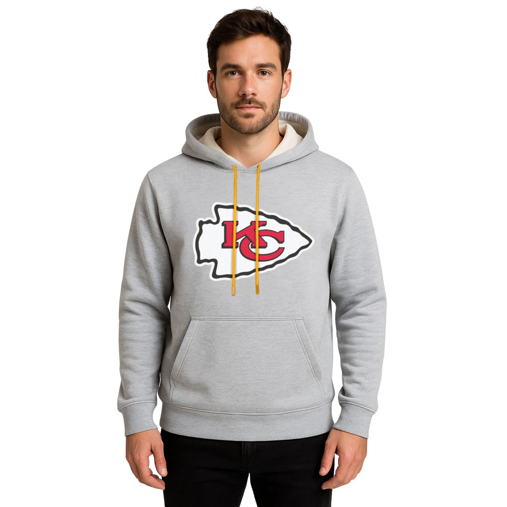 NFL Sudadera Hoodie Kansas City Chiefs Gris para Hombre