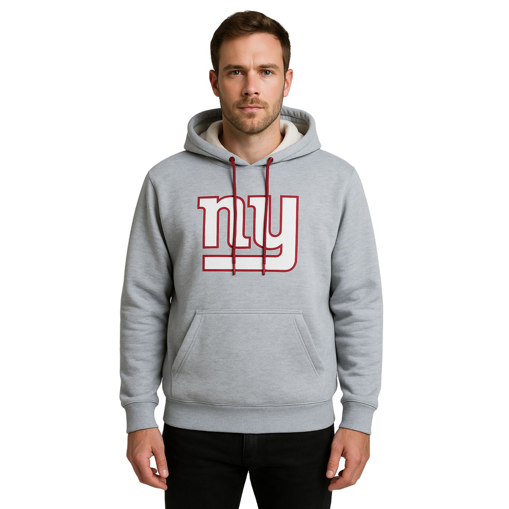 NFL Sudadera Hoodie New York Giants Gris para Hombre