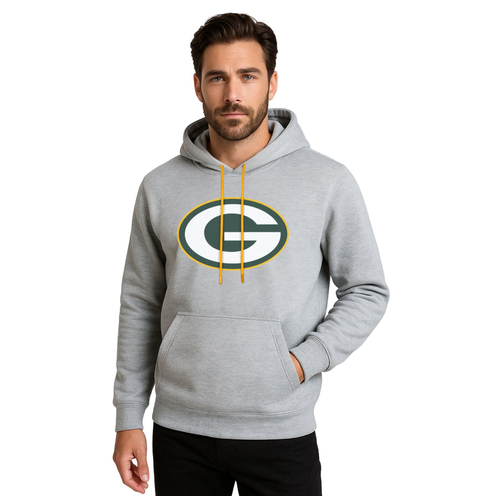 NFL Sudadera Hoodie Green Bay Packers Gris para Hombre
