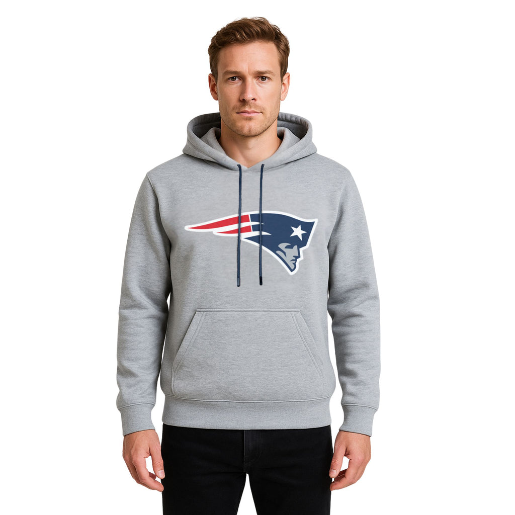 NFL Sudadera Hoodie New England Patriots Gris para Hombre