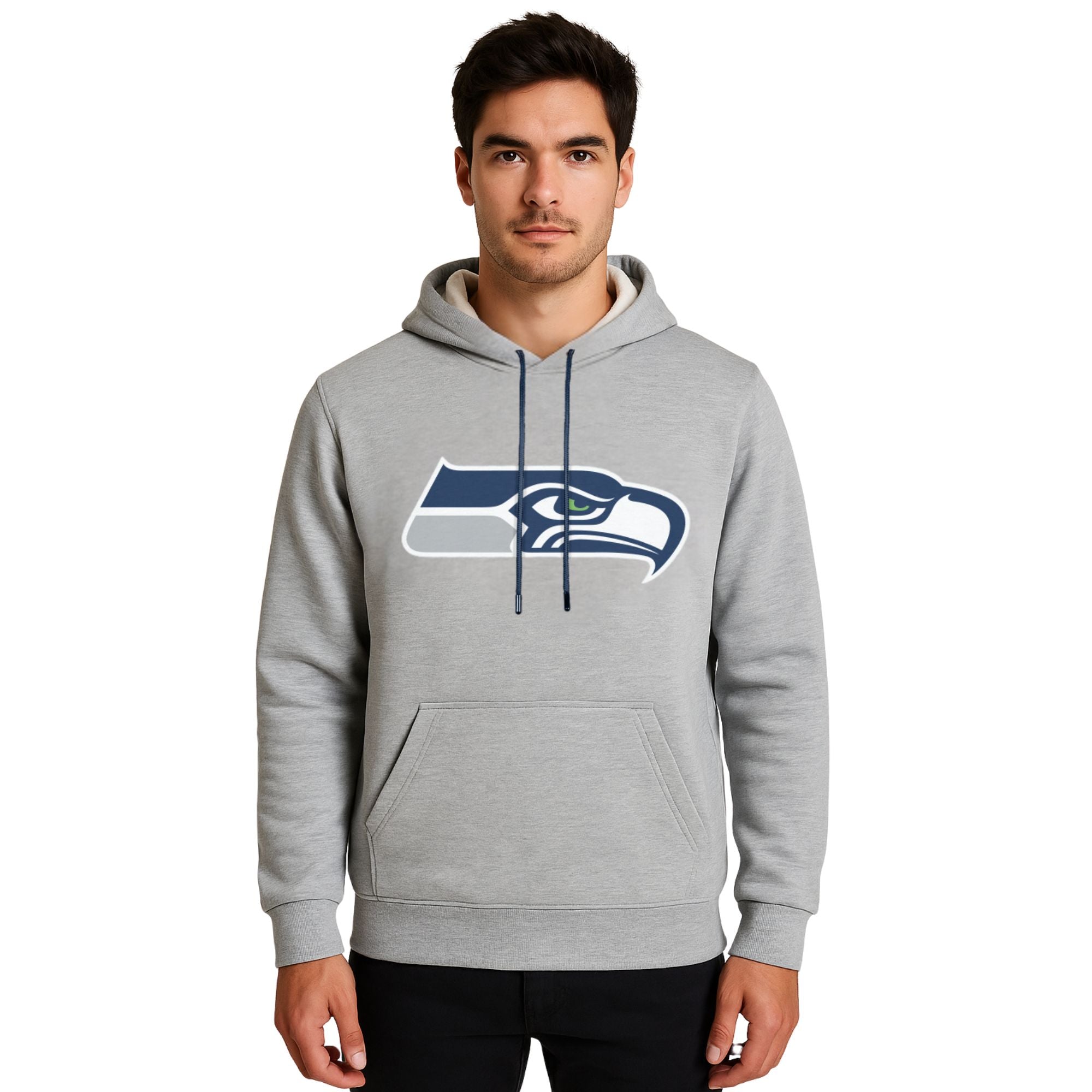 NFL Sudadera Hoodie Seattle Seahwaks Gris para Hombre