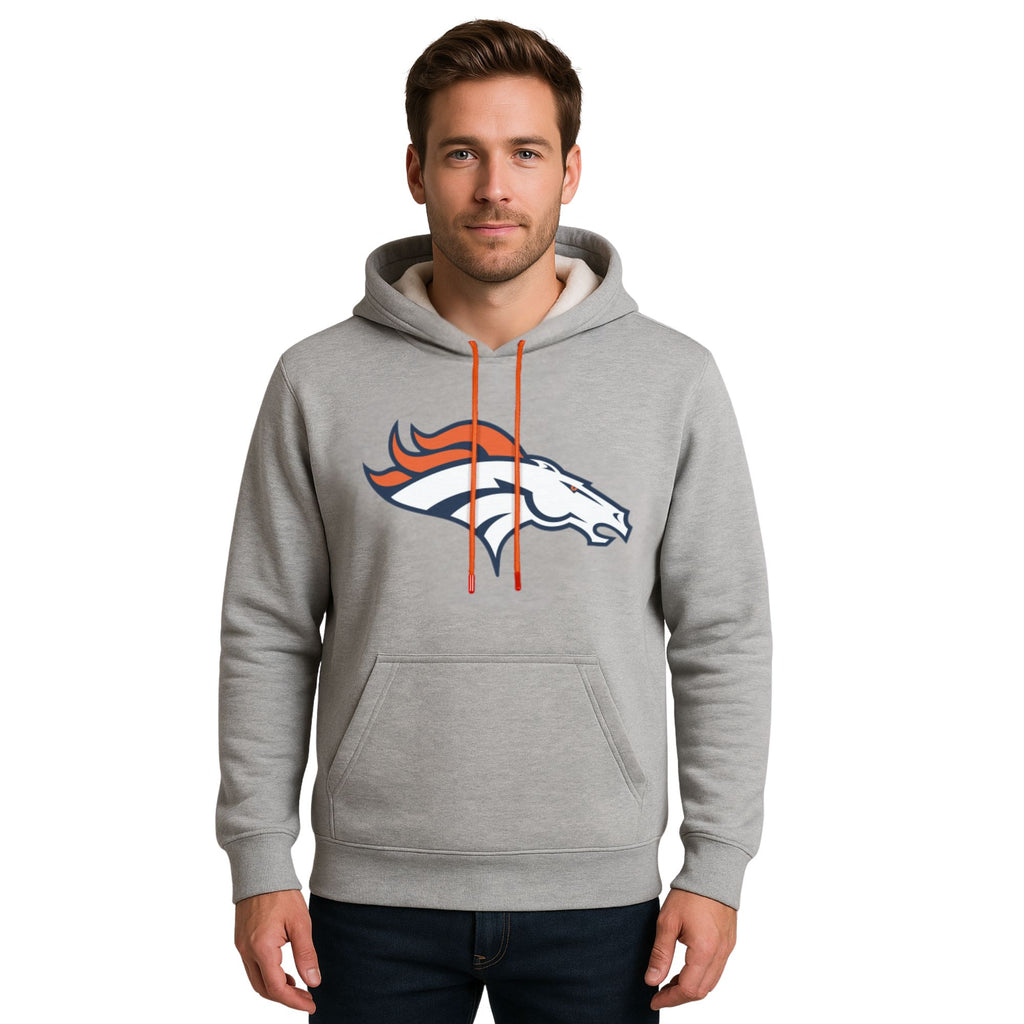 NFL Sudadera Hoodie Denver Broncos Gris para Hombre